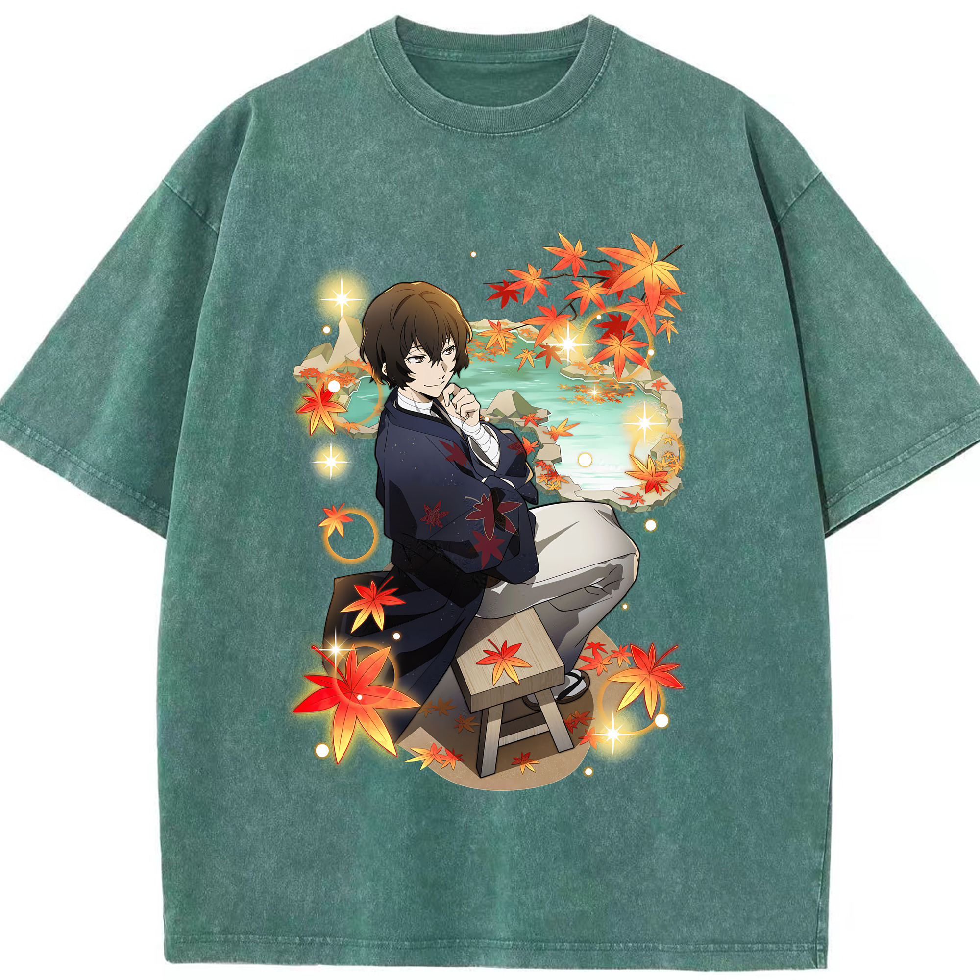 （画像用） 文豪ストレイドッグス Bungo Stray Dogs 綿100% ヴィンテージ風 半袖Tシャツ（フロントプリント）
